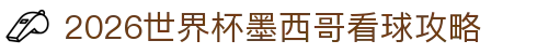 2026世界杯墨西哥看球攻略- 城市路线/治安/入境实用指南